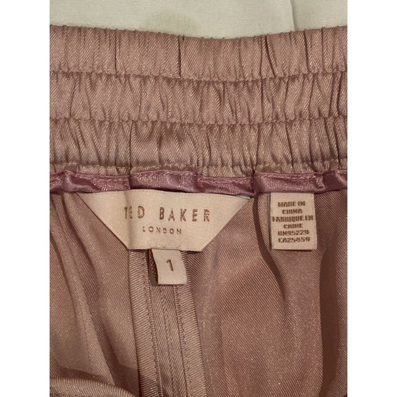 Ted Baker Womens 1 Toriyaa Utility Style Satin Jogger Pants Light Pink Size 4 - Picture 9 of 16